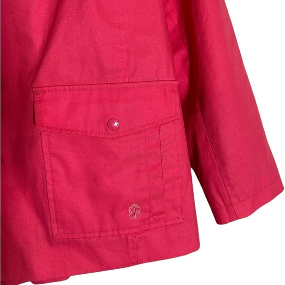 Women’s Talbots Hooded Rain Coat | Gingham Lining | Size Large | Waterproof Coat - Picture 3 of 7